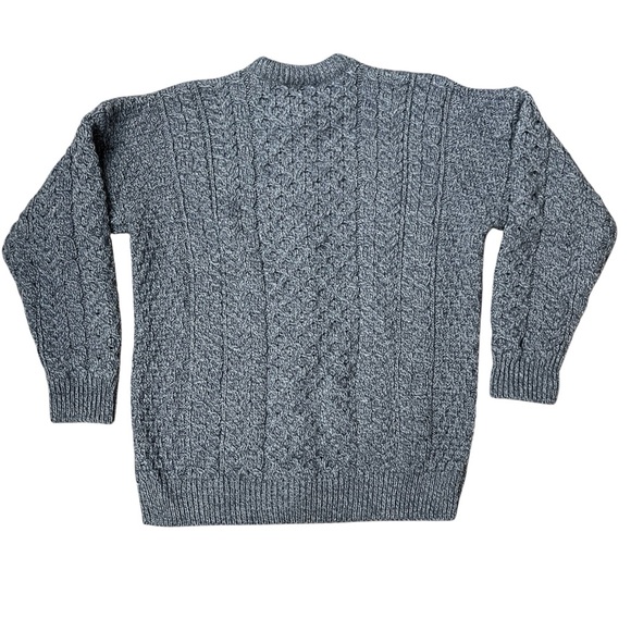 Shannon Woolen Mills Woman’s Cable Knit Cardigan Chunky Capsule M Classic Blue - Picture 2 of 10